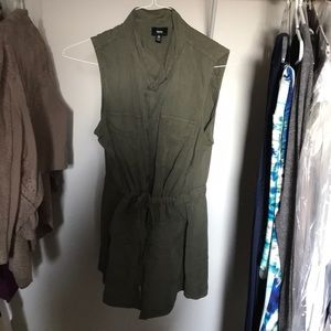 Olive green best with cinch waist